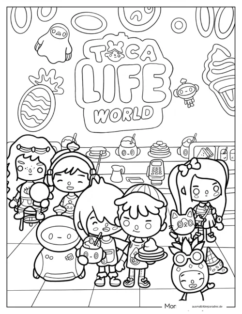 Toca Boca Ausmalbild 7 als Gratis-PDF Toca Boca Ausmalbild 7 - kostenlos zum Ausdrucken
