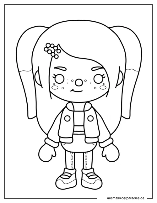 Toca Boca Ausmalbild 8 als Gratis-PDF Toca Boca Ausmalbild 8 - kostenlos zum Ausdrucken
