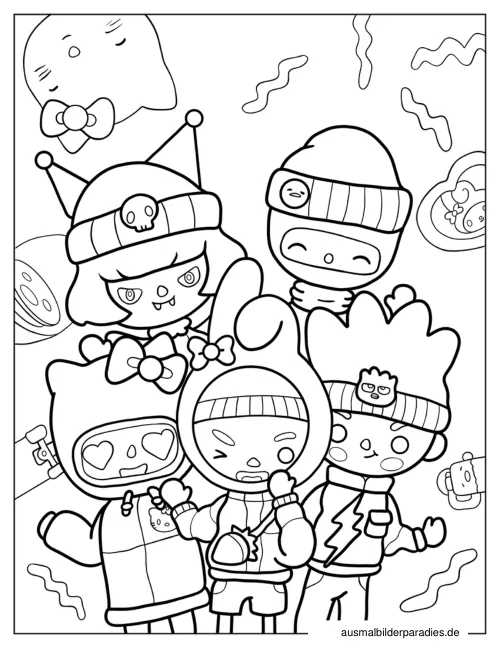 Toca Boca Ausmalbild 9 als Gratis-PDF Toca Boca Ausmalbild 9 - kostenlos zum Ausdrucken
