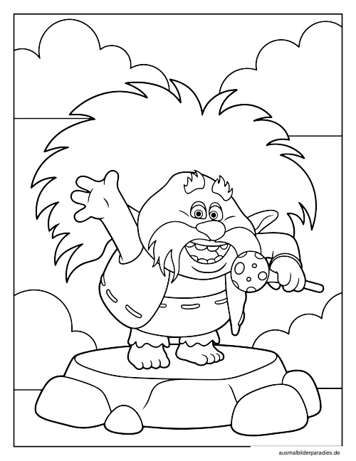 Trolls Ausmalbild 13 als Gratis-PDF Trolls Ausmalbild 13 - kostenlos zum Ausdrucken