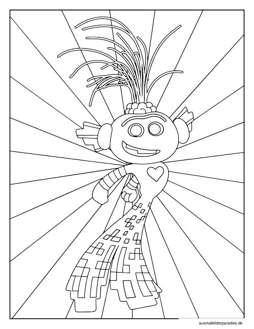 Trolls Ausmalbild 15 als Gratis-PDF Trolls Ausmalbild 15 - kostenlos zum Ausdrucken