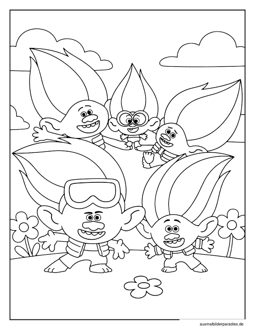 Trolls Ausmalbild 27 als Gratis-PDF Trolls Ausmalbild 27 - kostenlos zum Ausdrucken