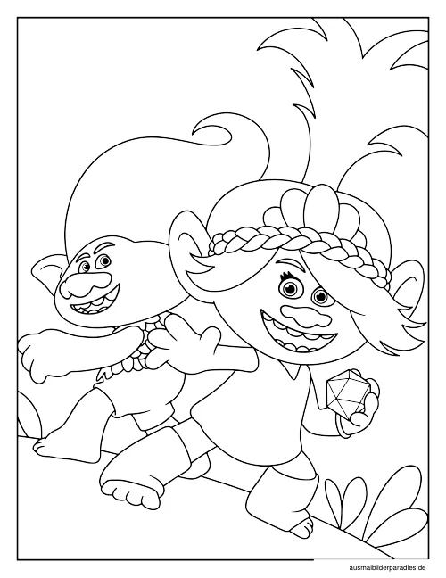 Trolls Ausmalbild 28 als Gratis-PDF Trolls Ausmalbild 28 - kostenlos zum Ausdrucken