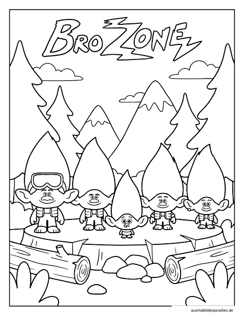 Trolls Ausmalbild 6 als Gratis-PDF Trolls Ausmalbild 6 - kostenlos zum Ausdrucken