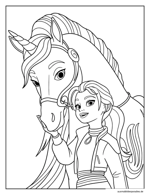 Unicorn Academy Ausmalbild 10 - kostenlos zum Ausdrucken