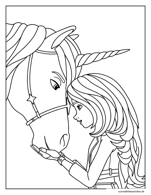 Unicorn Academy Ausmalbild 2 - kostenlos zum Ausdrucken