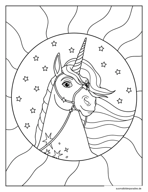 Unicorn Academy Ausmalbild 24 - kostenlos zum Ausdrucken