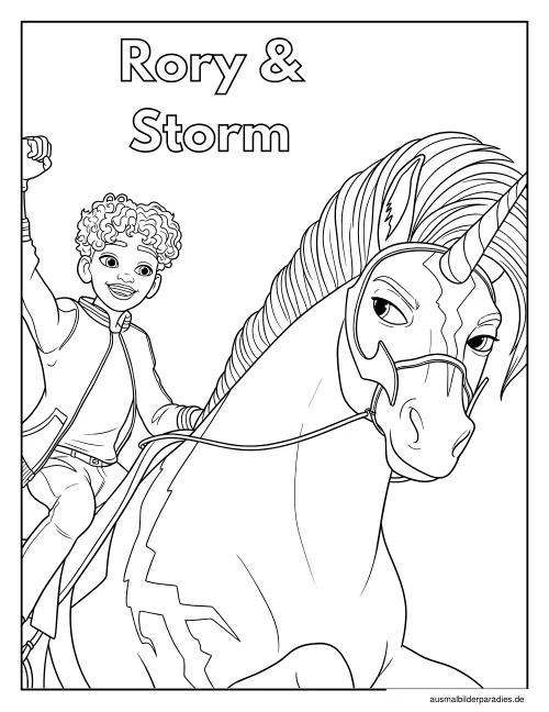 Unicorn Academy Ausmalbild 9 - kostenlos zum Ausdrucken