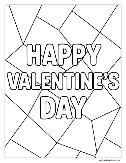 Valentinstag Ausmalbild 22 - kostenlos zum Ausdrucken