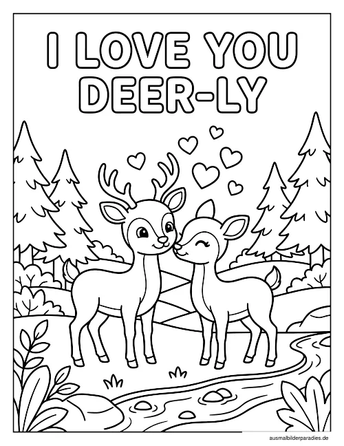 Valentinstag Ausmalbild 26 - kostenlos zum Ausdrucken