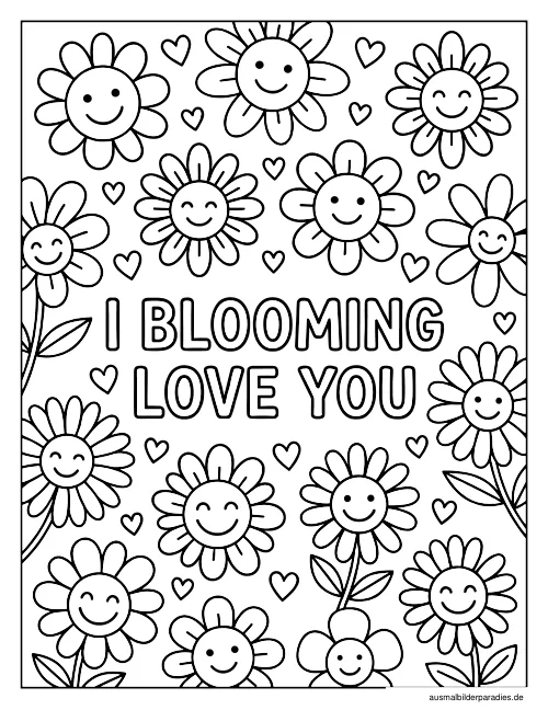 Valentinstag Ausmalbild 28 - kostenlos zum Ausdrucken