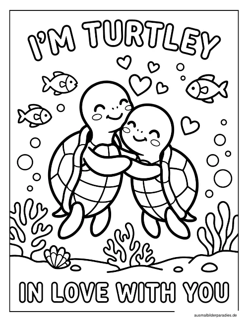 Valentinstag Ausmalbild 29 - kostenlos zum Ausdrucken