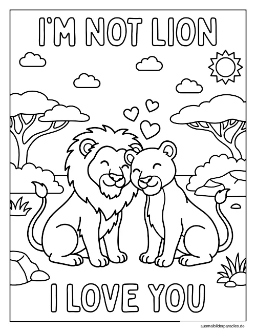 Valentinstag Ausmalbild 32 - kostenlos zum Ausdrucken