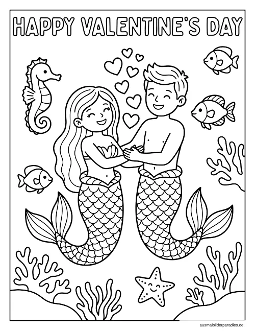 Valentinstag Ausmalbild 34 - kostenlos zum Ausdrucken