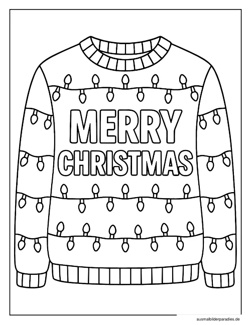 Weihnachten Ausmalbild 25 - kostenlos zum Ausdrucken