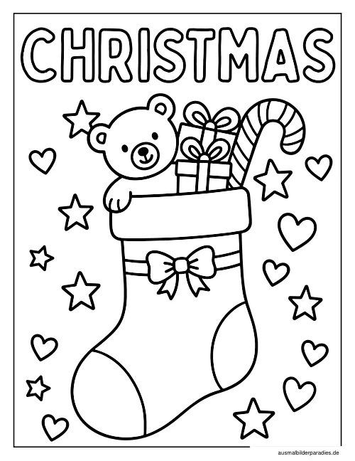 Weihnachten Ausmalbild 3 - kostenlos zum Ausdrucken