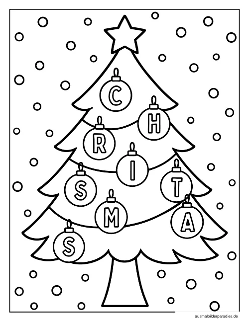 Weihnachten Ausmalbild 4 - kostenlos zum Ausdrucken