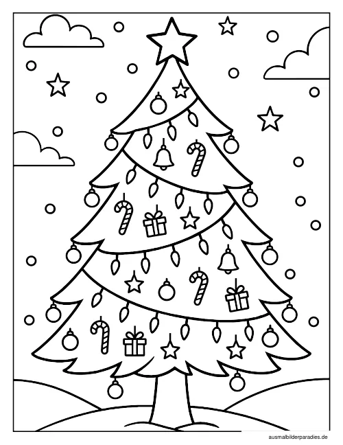 Weihnachten Ausmalbild 7 - kostenlos zum Ausdrucken