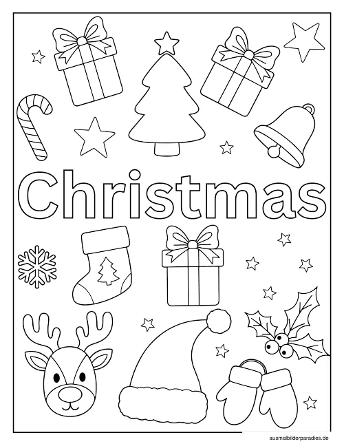Weihnachten Ausmalbild 9 - kostenlos zum Ausdrucken
