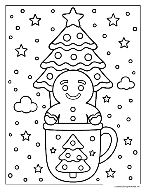 Weihnachtsbaum Ausmalbild 10 als Gratis-PDF Weihnachtsbaum Ausmalbild 10 - kostenlos zum Ausdrucken