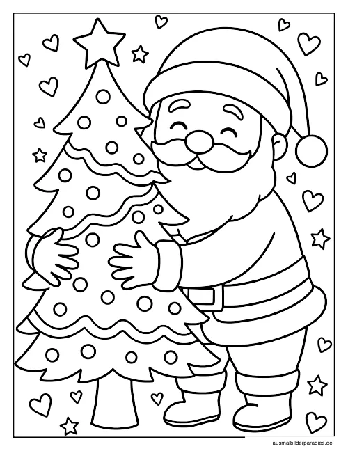 Weihnachtsbaum Ausmalbild 13 als Gratis-PDF Weihnachtsbaum Ausmalbild 13 - kostenlos zum Ausdrucken