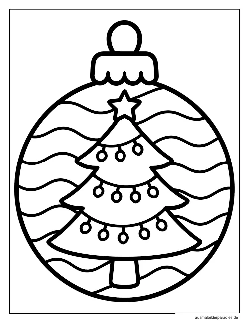 Weihnachtsbaum Ausmalbild 14 als Gratis-PDF Weihnachtsbaum Ausmalbild 14 - kostenlos zum Ausdrucken