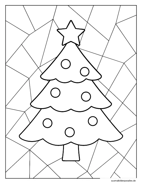 Weihnachtsbaum Ausmalbild 16 als Gratis-PDF Weihnachtsbaum Ausmalbild 16 - kostenlos zum Ausdrucken