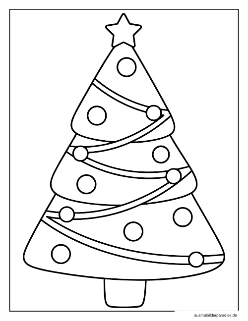 Weihnachtsbaum Ausmalbild 23 als Gratis-PDF Weihnachtsbaum Ausmalbild 23 - kostenlos zum Ausdrucken