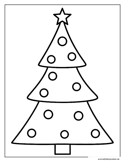Weihnachtsbaum Ausmalbild 24 als Gratis-PDF Weihnachtsbaum Ausmalbild 24 - kostenlos zum Ausdrucken
