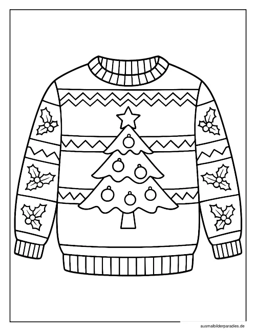 Weihnachtsbaum Ausmalbild 4 als Gratis-PDF Weihnachtsbaum Ausmalbild 4 - kostenlos zum Ausdrucken