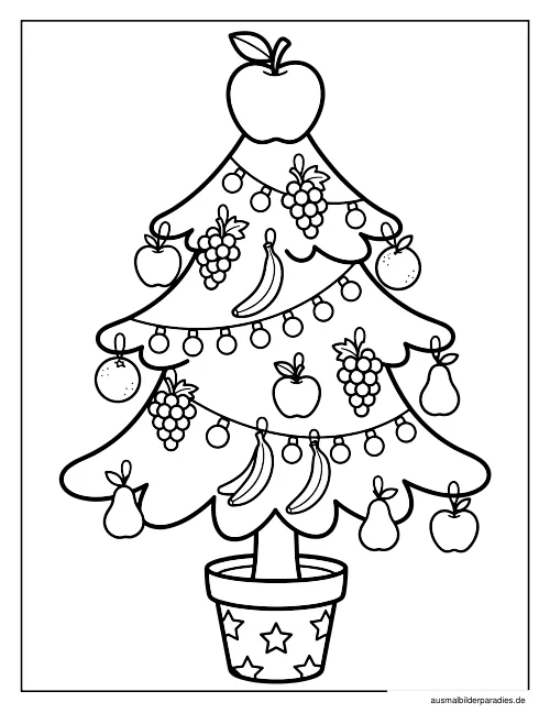Weihnachtsbaum Ausmalbild 9 als Gratis-PDF Weihnachtsbaum Ausmalbild 9 - kostenlos zum Ausdrucken