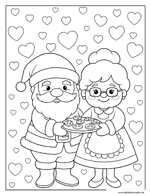 Weihnachtsmann Ausmalbild 10 - kostenlos zum Ausdrucken