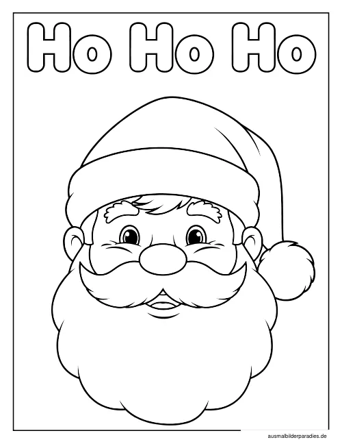 Weihnachtsmann Ausmalbild 9 - kostenlos zum Ausdrucken