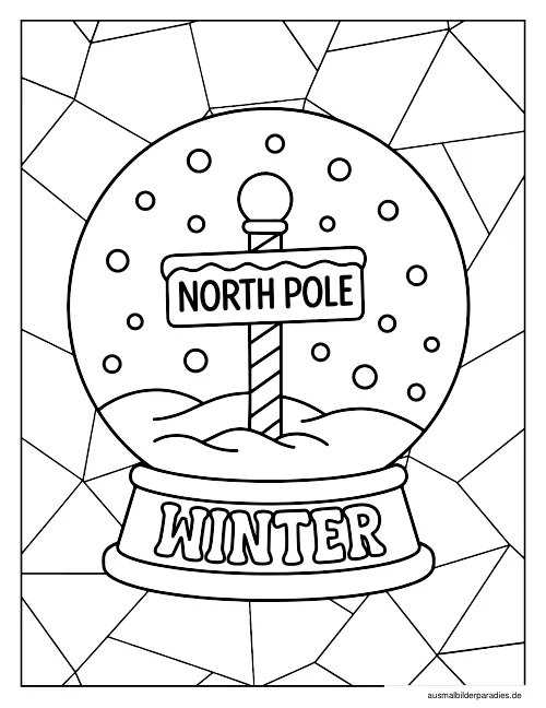 Winter Ausmalbild 20 als Gratis-PDF Winter Ausmalbild 20 - kostenlos zum Ausdrucken