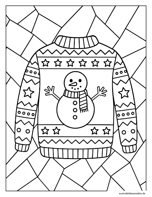 Winter Ausmalbild 21 als Gratis-PDF Winter Ausmalbild 21 - kostenlos zum Ausdrucken