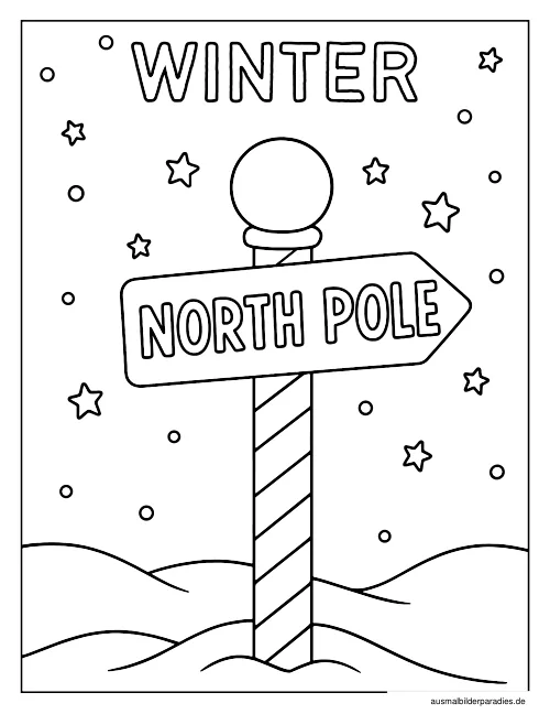 Winter Ausmalbild 30 als Gratis-PDF Winter Ausmalbild 30 - kostenlos zum Ausdrucken