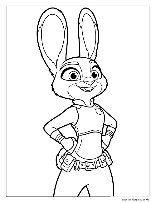 Zootopia Ausmalbild 11 als Gratis-PDF Zootopia Ausmalbild 11 - kostenlos zum Ausdrucken