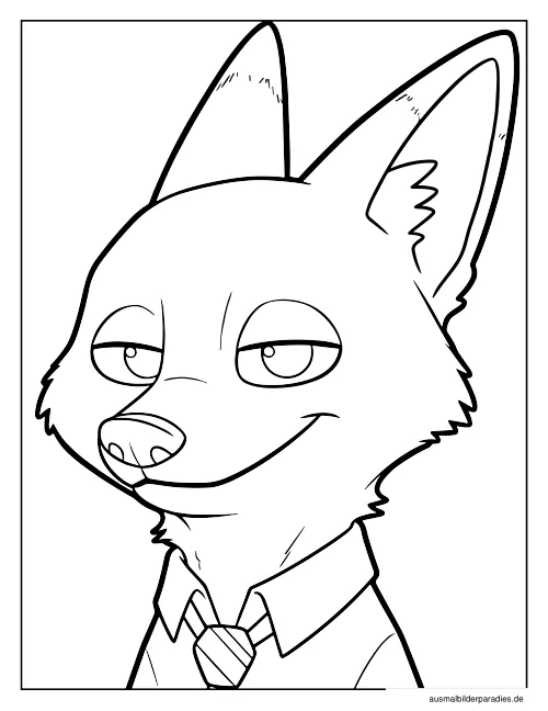 Zootopia Ausmalbild 22 als Gratis-PDF Zootopia Ausmalbild 22 - kostenlos zum Ausdrucken