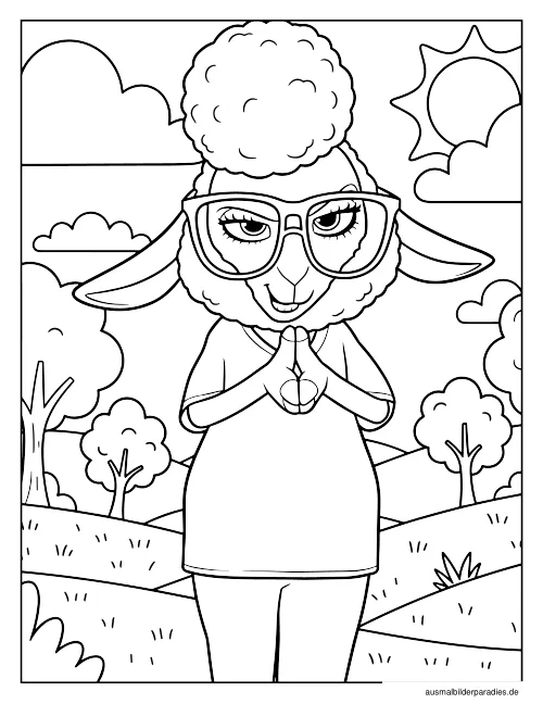 Zootopia Ausmalbild 3 als Gratis-PDF Zootopia Ausmalbild 3 - kostenlos zum Ausdrucken