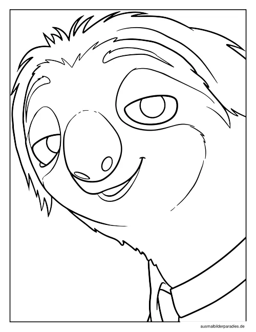 Zootopia Ausmalbild 6 als Gratis-PDF Zootopia Ausmalbild 6 - kostenlos zum Ausdrucken