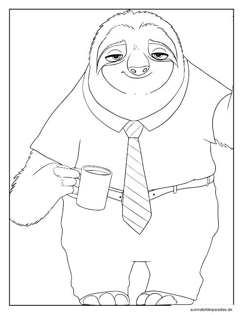 Zootopia Ausmalbild 7 als Gratis-PDF Zootopia Ausmalbild 7 - kostenlos zum Ausdrucken